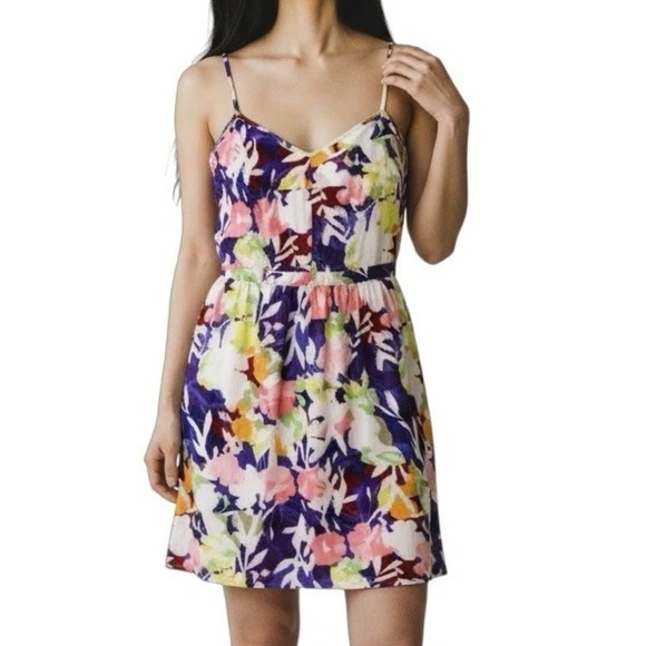 J.Crew Dresses & Skirts - NWT J.Crew Floral Cami Spaghetti Strap Mini Sundress MultiColor Pocket Size 8